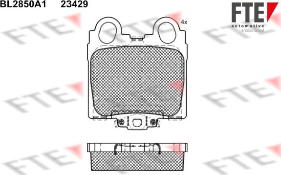 FTE BL2850A1 - Bremžu uzliku kompl., Disku bremzes ps1.lv