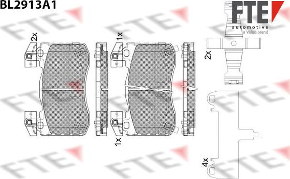 FTE BL2913A1 - Bremžu uzliku kompl., Disku bremzes ps1.lv