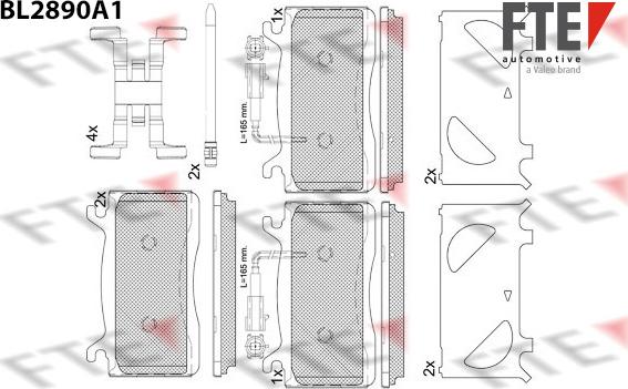 FTE BL2890A1 - Bremžu uzliku kompl., Disku bremzes ps1.lv