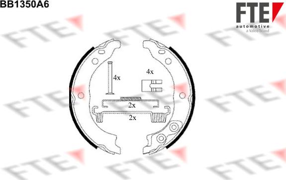 FTE BB1350A6 - Bremžu loku kompl., Stāvbremze ps1.lv