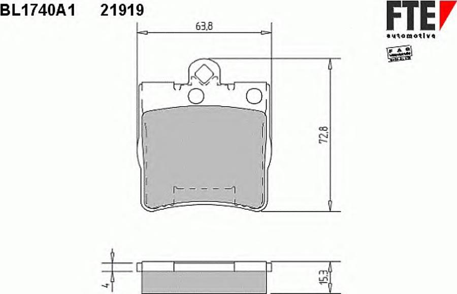 FTE BL1740A1 - Bremžu uzliku kompl., Disku bremzes ps1.lv