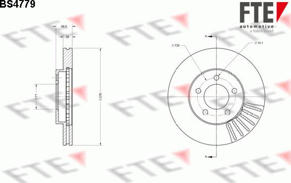 FTE BS4779 - Bremžu diski ps1.lv