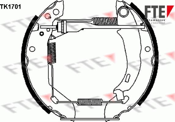 FTE TK1701 - Bremžu loku komplekts ps1.lv