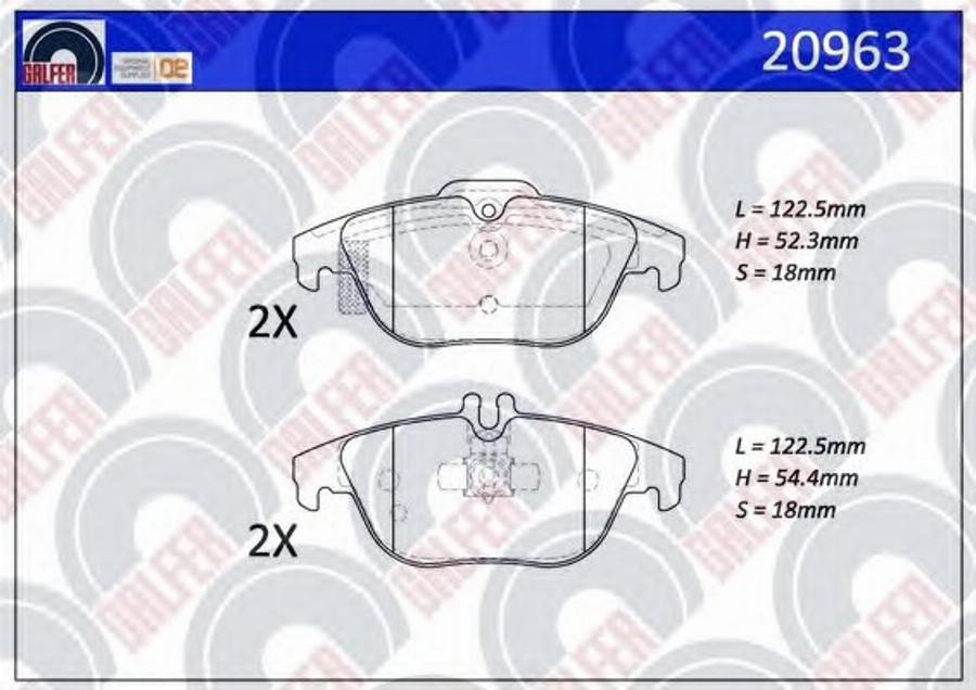 Galfer 20963 - Bremžu uzliku kompl., Disku bremzes ps1.lv