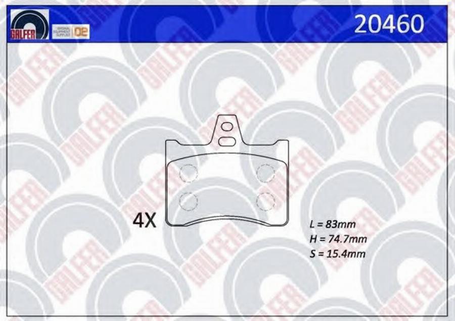 Galfer 20460 - Bremžu uzliku kompl., Disku bremzes ps1.lv