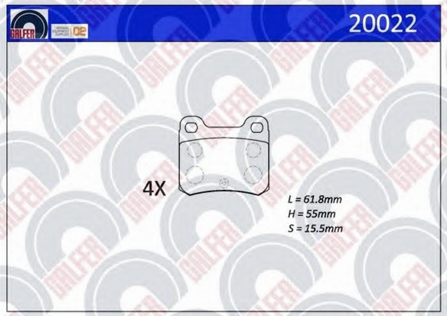 Galfer 20022 - Bremžu uzliku kompl., Disku bremzes ps1.lv