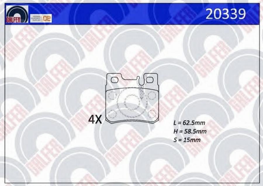 Galfer 20339 - Bremžu uzliku kompl., Disku bremzes ps1.lv