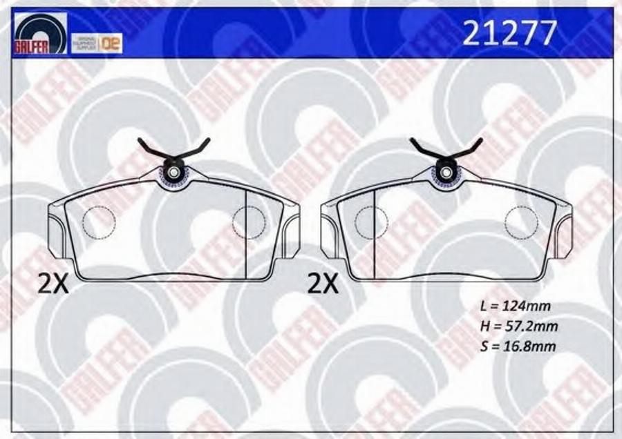 Galfer 21277 - Bremžu uzliku kompl., Disku bremzes ps1.lv