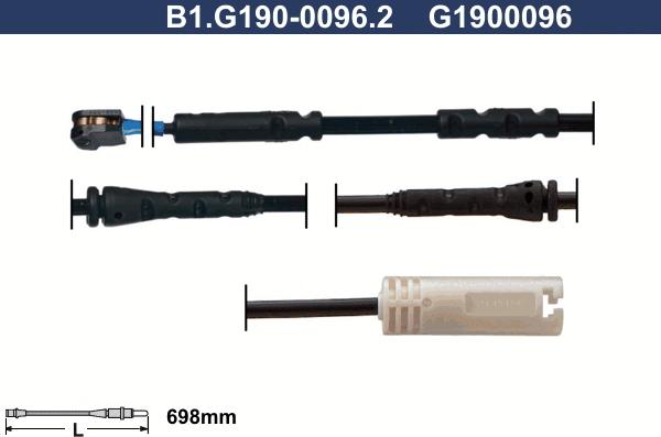 Galfer B1.G190-0096.2 - Indikators, Bremžu uzliku nodilums ps1.lv