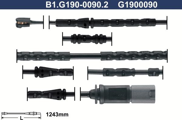 Galfer B1.G190-0090.2 - Indikators, Bremžu uzliku nodilums ps1.lv