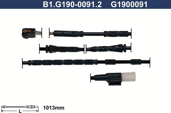 Galfer B1.G190-0091.2 - Indikators, Bremžu uzliku nodilums ps1.lv