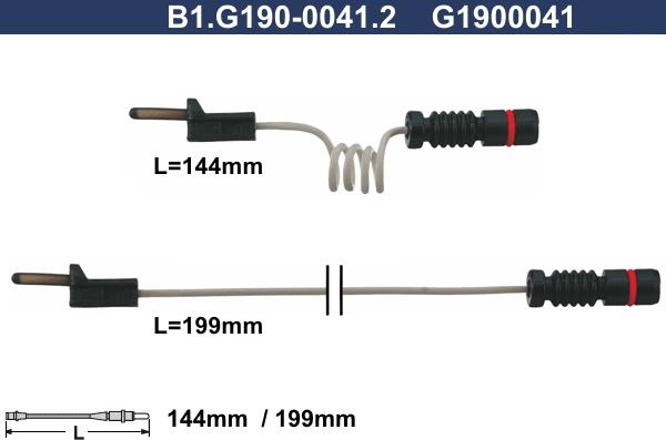 Galfer B1.G190-0041.2 - Indikators, Bremžu uzliku nodilums ps1.lv