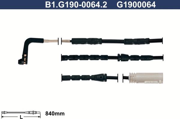 Galfer B1.G190-0064.2 - Indikators, Bremžu uzliku nodilums ps1.lv