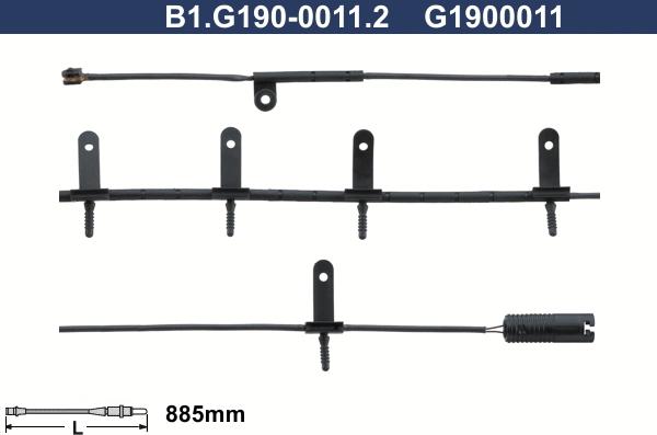 Galfer B1.G190-0011.2 - Indikators, Bremžu uzliku nodilums ps1.lv