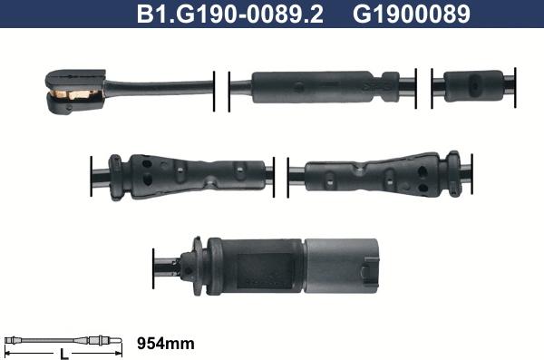 Galfer B1.G190-0089.2 - Indikators, Bremžu uzliku nodilums ps1.lv