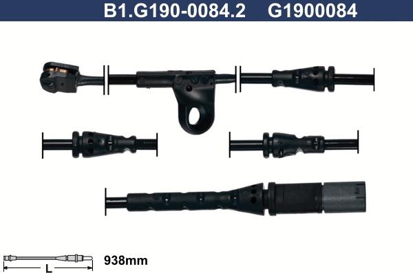 Galfer B1.G190-0084.2 - Indikators, Bremžu uzliku nodilums ps1.lv