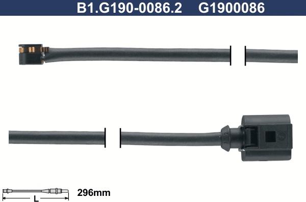 Galfer B1.G190-0086.2 - Indikators, Bremžu uzliku nodilums ps1.lv