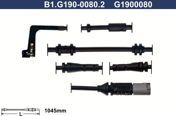 Galfer B1.G190-0080.2 - Indikators, Bremžu uzliku nodilums ps1.lv