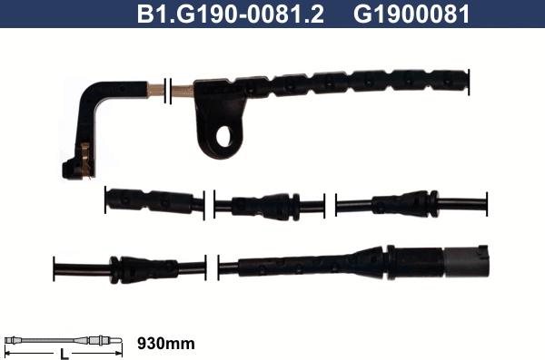 Galfer B1.G190-0081.2 - Indikators, Bremžu uzliku nodilums ps1.lv