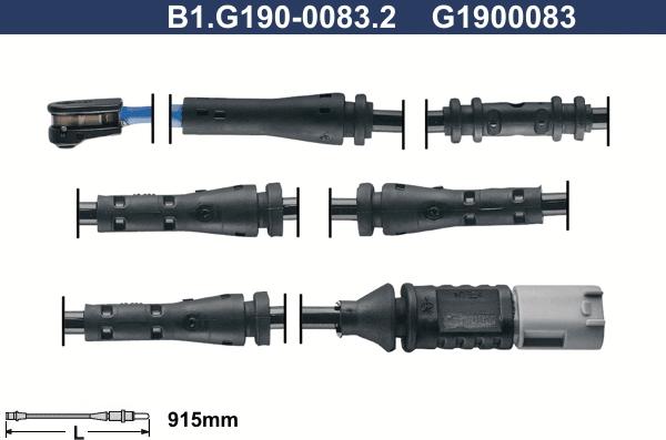 Galfer B1.G190-0083.2 - Indikators, Bremžu uzliku nodilums ps1.lv