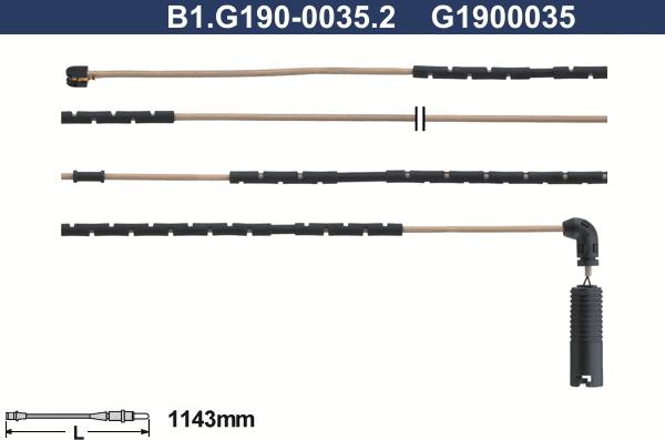 Galfer B1.G190-0035.2 - Indikators, Bremžu uzliku nodilums ps1.lv