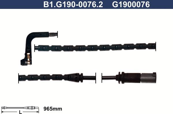 Galfer B1.G190-0076.2 - Indikators, Bremžu uzliku nodilums ps1.lv