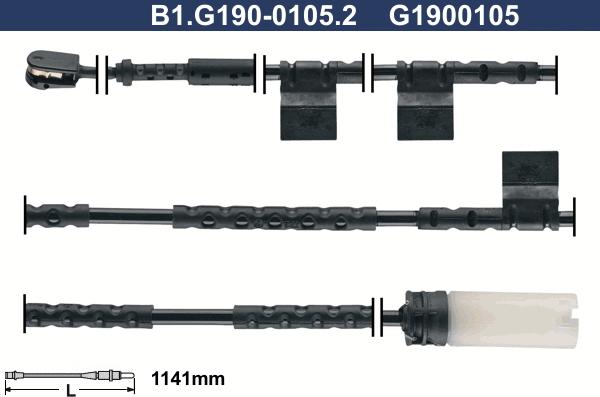 Galfer B1.G190-0105.2 - Indikators, Bremžu uzliku nodilums ps1.lv