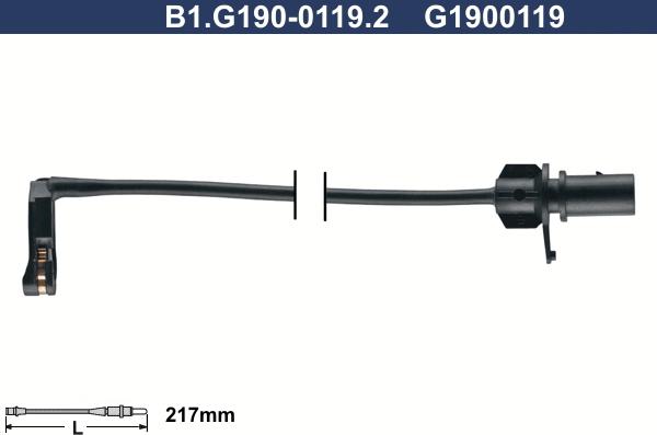 Galfer B1.G190-0119.2 - Indikators, Bremžu uzliku nodilums ps1.lv