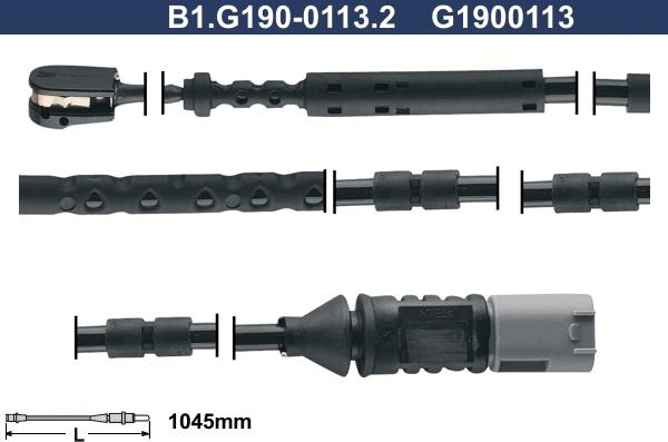 Galfer B1.G190-0113.2 - Indikators, Bremžu uzliku nodilums ps1.lv