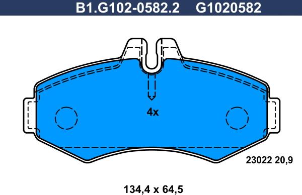 Galfer B1.G102-0582.2 - Bremžu uzliku kompl., Disku bremzes ps1.lv