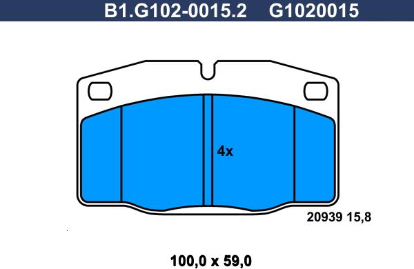 Galfer B1.G102-0015.2 - Bremžu uzliku kompl., Disku bremzes ps1.lv