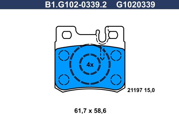 Galfer B1.G102-0339.2 - Bremžu uzliku kompl., Disku bremzes ps1.lv