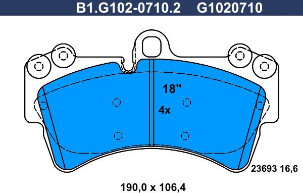 Galfer B1.G102-0710.2 - Bremžu uzliku kompl., Disku bremzes ps1.lv