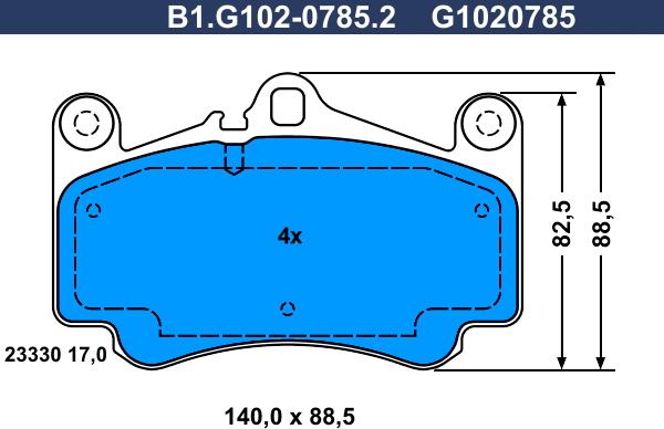 Galfer B1.G102-0785.2 - Bremžu uzliku kompl., Disku bremzes ps1.lv