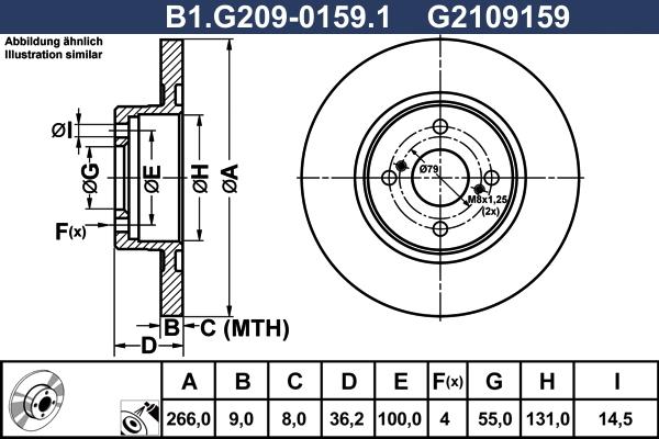 Galfer B1.G209-0159.1 - Bremžu diski ps1.lv