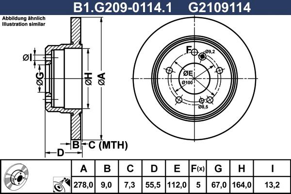 Galfer B1.G209-0114.1 - Bremžu diski ps1.lv