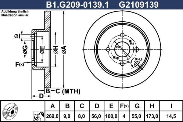 Galfer B1.G209-0139.1 - Bremžu diski ps1.lv