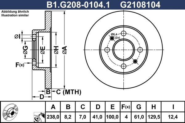 Galfer B1.G208-0104.1 - Bremžu diski ps1.lv