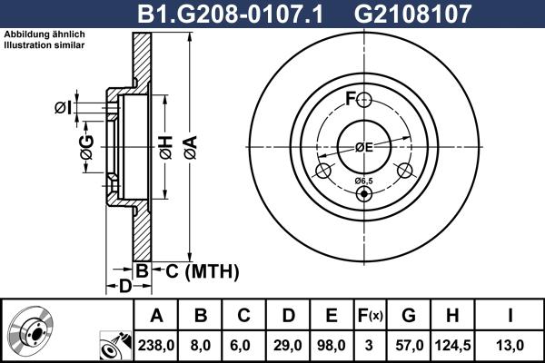 Galfer B1.G208-0107.1 - Bremžu diski ps1.lv