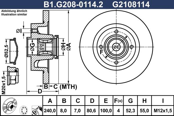 Galfer B1.G208-0114.2 - Bremžu diski ps1.lv