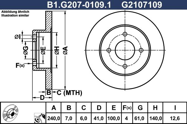 Galfer B1.G207-0109.1 - Bremžu diski ps1.lv