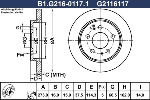 Galfer B1.G216-0117.1 - Bremžu diski ps1.lv