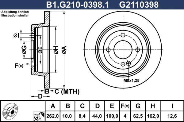 Galfer B1.G210-0398.1 - Bremžu diski ps1.lv