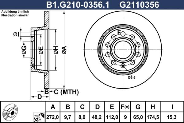 Galfer B1.G210-0356.1 - Bremžu diski ps1.lv