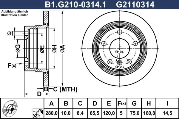 Galfer B1.G210-0314.1 - Bremžu diski ps1.lv