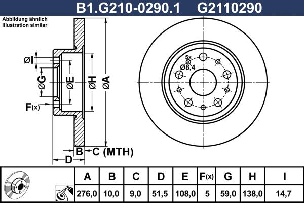 Galfer B1.G210-0290.1 - Bremžu diski ps1.lv