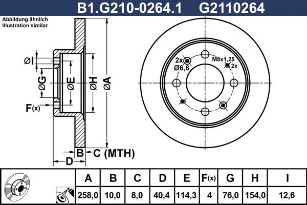 Galfer B1.G210-0264.1 - Bremžu diski ps1.lv