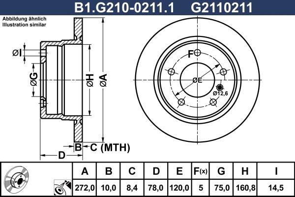 Galfer B1.G210-0211.1 - Bremžu diski ps1.lv