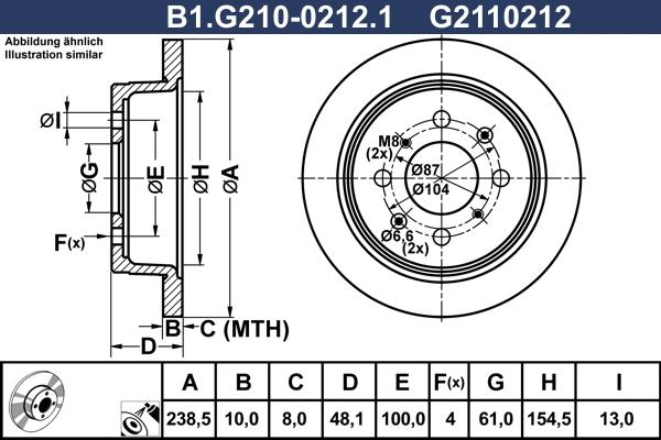 Galfer B1.G210-0212.1 - Bremžu diski ps1.lv