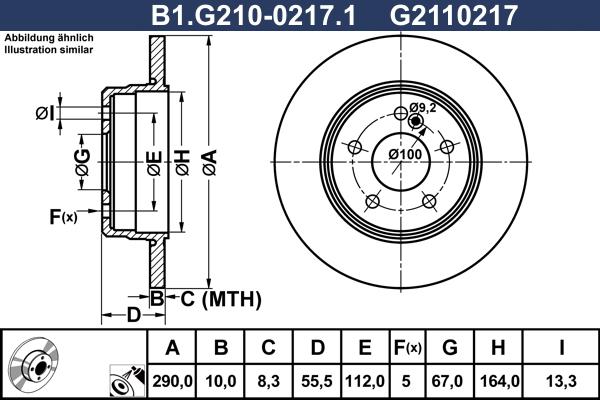 Galfer B1.G210-0217.1 - Bremžu diski ps1.lv